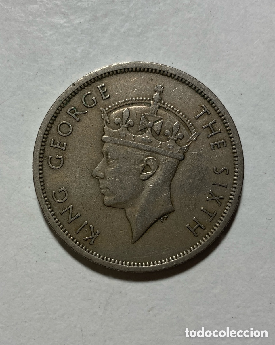 Monedas antiguas de &Aacute;frica: 1/2 corona Rhodesia del Sur 1951