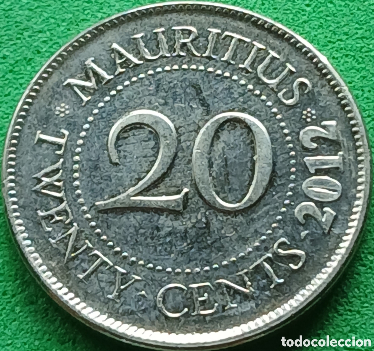 Monedas antiguas de &Aacute;frica: Mauricio 20 cents 2012 km#53