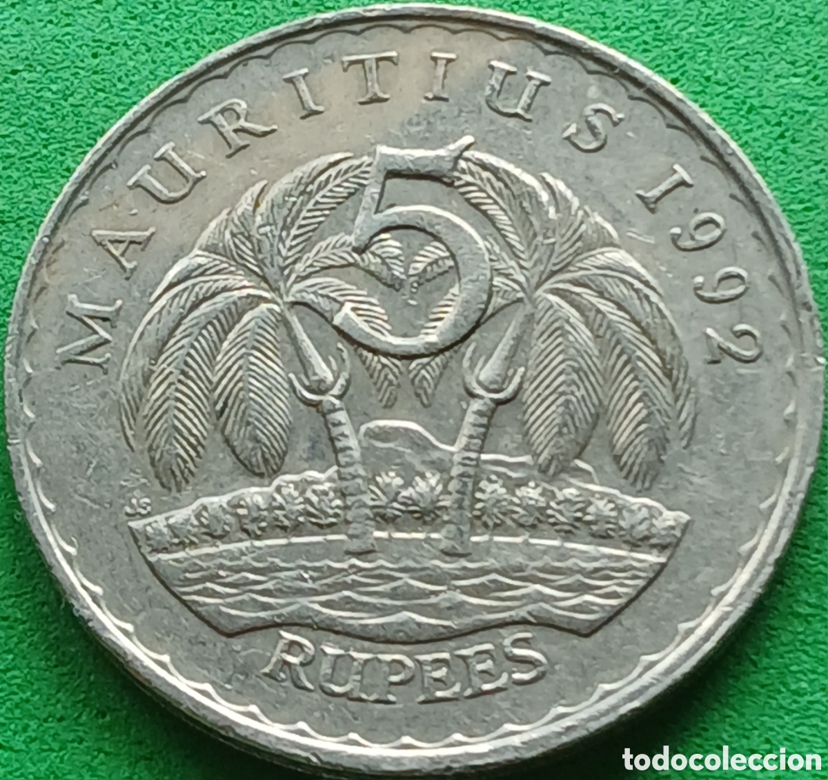 Monedas antiguas de &Aacute;frica: Mauricio 5 rupias 1992 km#56