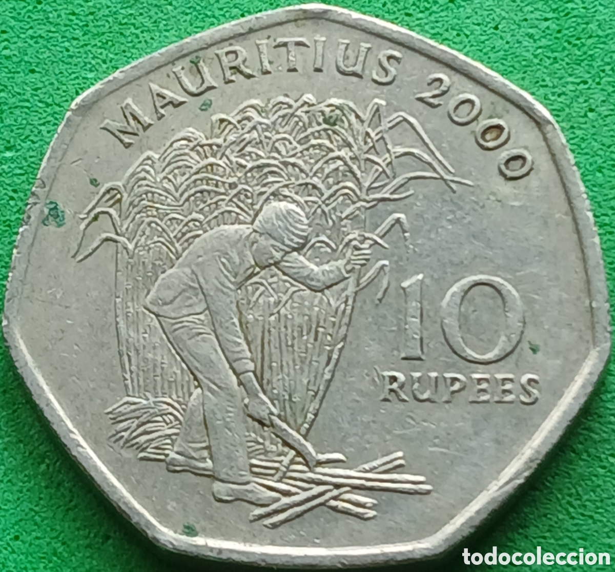 Monedas antiguas de &Aacute;frica: Mauricio 10 rupias 2000 km#61
