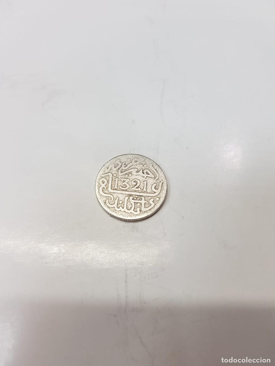 Monedas antiguas de &Aacute;frica: MARRUECOS-1 DIRHAM-1321-1903-PLATA