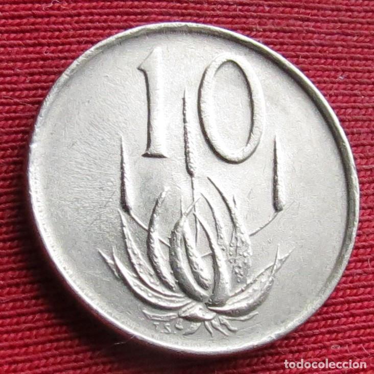 Monedas antiguas de &Aacute;frica: Sud&aacute;frica RSA 10 cents 1966