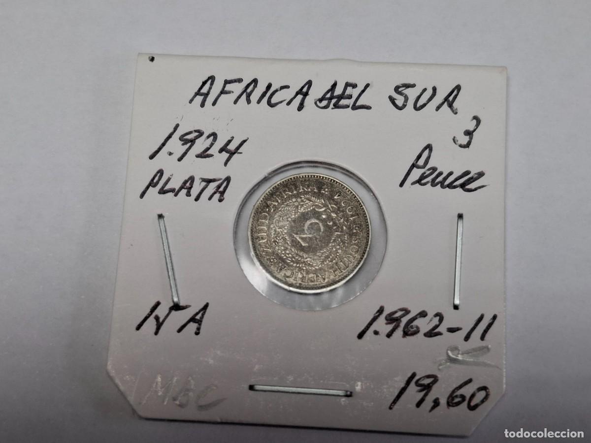 Monedas antiguas de &Aacute;frica: 3 PENCES de PLATA de 1924 KM 15A AFRICA DEL SUR en MBC