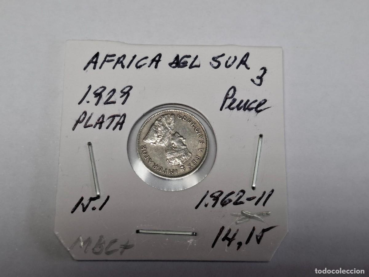 Monedas antiguas de &Aacute;frica: 3 PENCES de PLATA de 1929 KM 15.1 AFRICA DEL SUR en MBC+