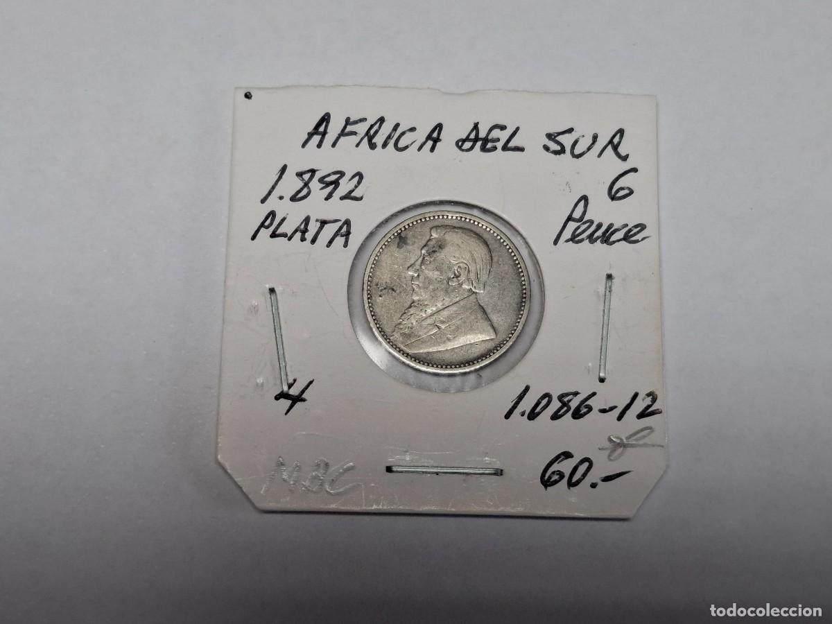 Monedas antiguas de &Aacute;frica: 6 PENCES de PLATA de 1892 KM 4 AFRICA DEL SUR en MBC