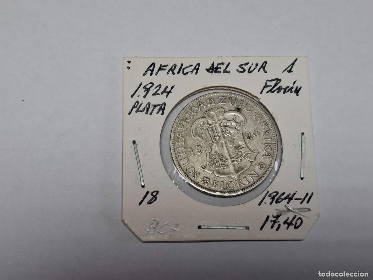 Monedas antiguas de &Aacute;frica: 1 FLORIN de PLATA de 1924 KM 18 AFRICA DEL SUR en BC+