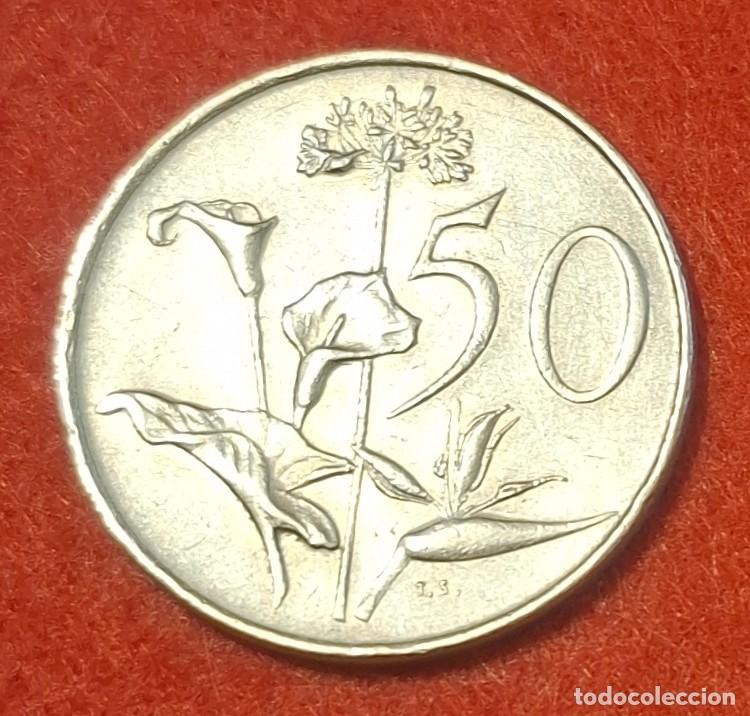 Monedas antiguas de &Aacute;frica: MONEDA DE SUD&Aacute;FRICA 1977 - 50 CENTS - N&Iacute;QUEL