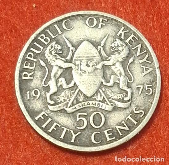 Monedas antiguas de &Aacute;frica: MONEDA DE KENIA 1975 - 50 CENTS - COBRE-N&Iacute;QUEL