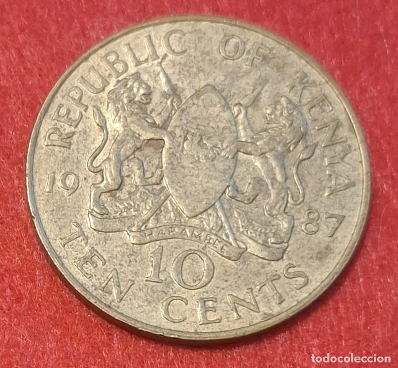 Monedas antiguas de &Aacute;frica: MONEDA DE KENIA 1987 - 10 CENTS - N&Iacute;QUEL-LAT&Oacute;N