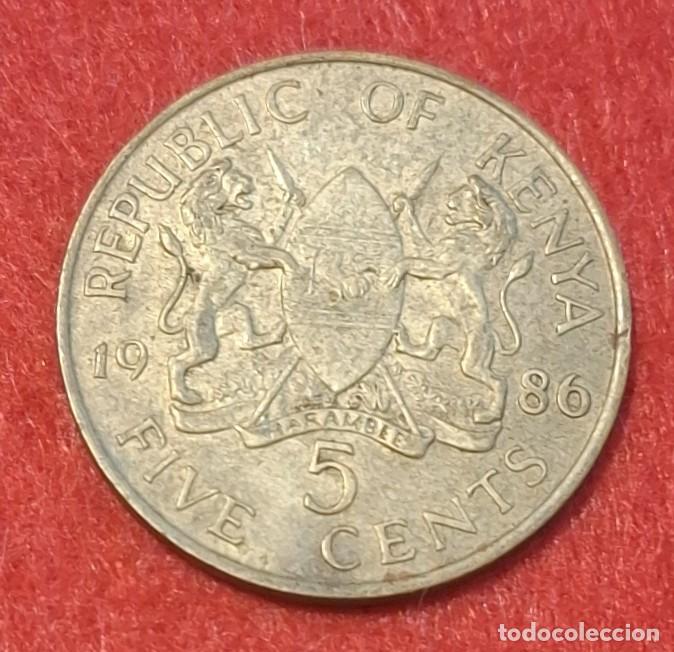 Monedas antiguas de &Aacute;frica: MONEDA DE KENIA 1986 - 5 CENTS - N&Iacute;QUEL-LAT&Oacute;N