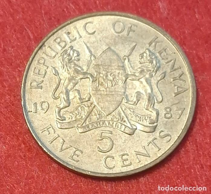 Monedas antiguas de &Aacute;frica: MONEDA DE KENIA 1987 - 5 CENTS - N&Iacute;QUEL-LAT&Oacute;N (1)