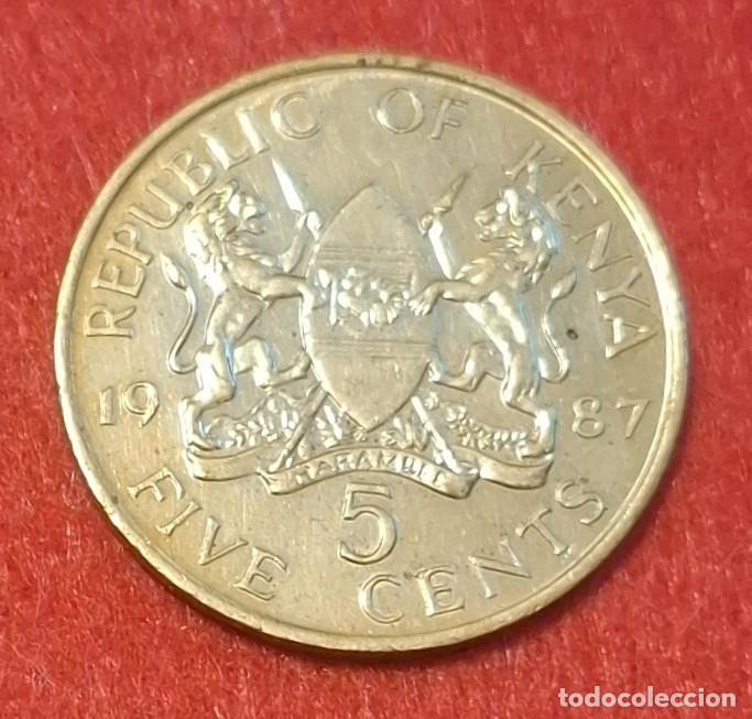 Monedas antiguas de &Aacute;frica: MONEDA DE KENIA 1987 - 5 CENTS - N&Iacute;QUEL-LAT&Oacute;N (3)