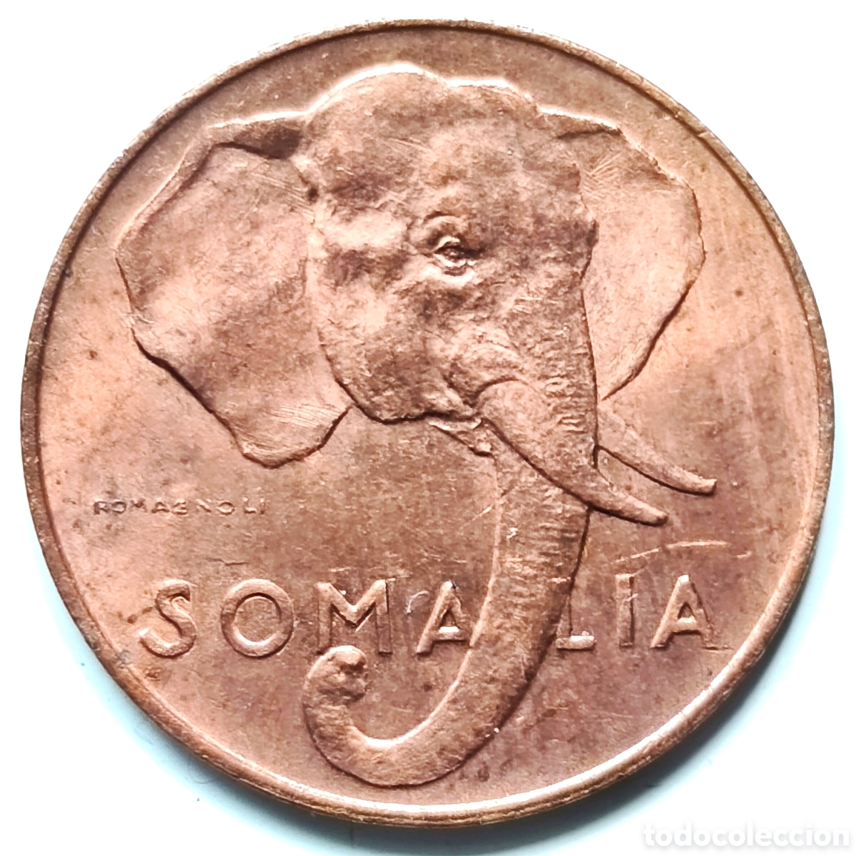 Monedas antiguas de &Aacute;frica: Somalia, 1 centesimo de 1950 - Foto 1