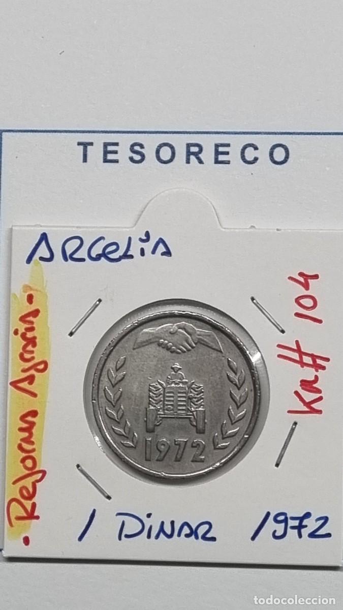 Monedas antiguas de &Aacute;frica: ARGELIA: MONEDA DE 1 DINAR 1972 &rdquo;Reforma Agraria&rdquo; - KM#104 - Ref.: 071