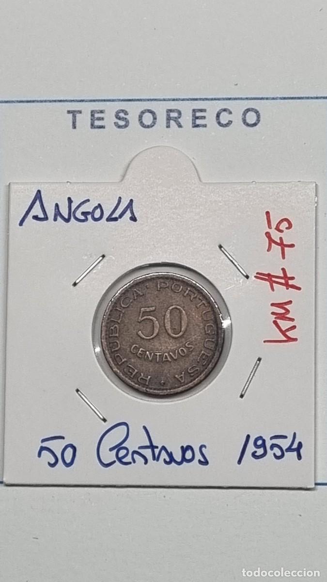 Monedas antiguas de &Aacute;frica: ANGOLA: MONEDA DE 50 CENTAVOS 1954 - KM#75 - Ref.: 075