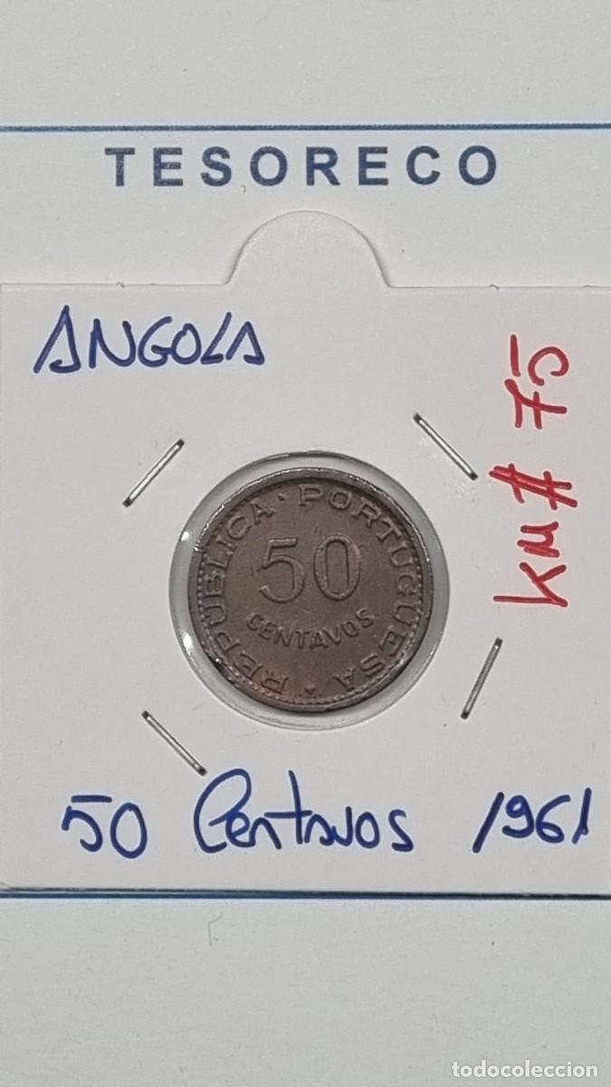 Monedas antiguas de &Aacute;frica: ANGOLA: MONEDA DE 50 CENTAVOS 1961 - KM#75 - Ref.: 077