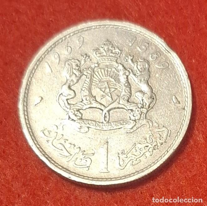 Monedas antiguas de &Aacute;frica: MONEDA DE MARRUECOS 1969 - 1 DIRHAM - N&Iacute;QUEL