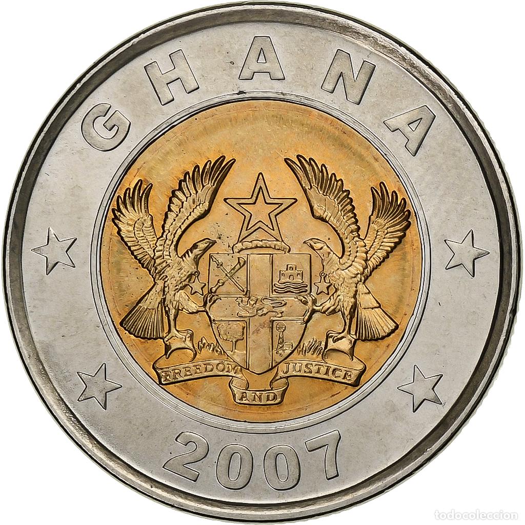 Monedas antiguas de &Aacute;frica: [#225738] Ghana, Cedi, 2007, Bimet&aacute;lico, SC, KM:42