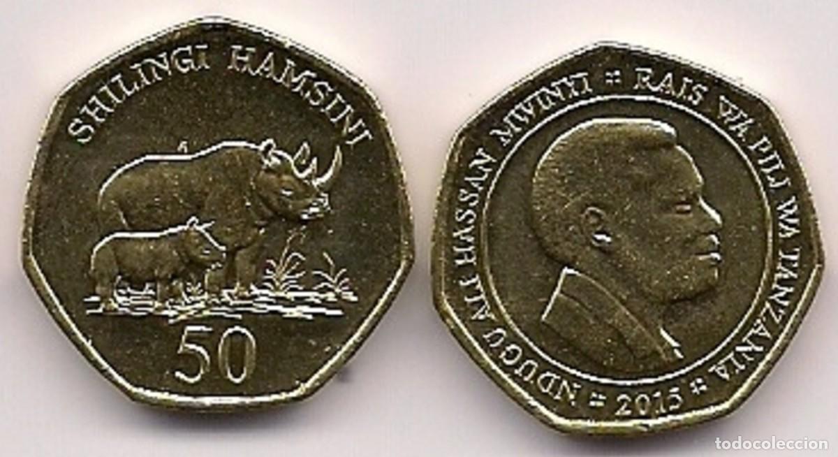 Monedas antiguas de &Aacute;frica: TANZANIA 50 SCHILLINS HAMSINI 2015