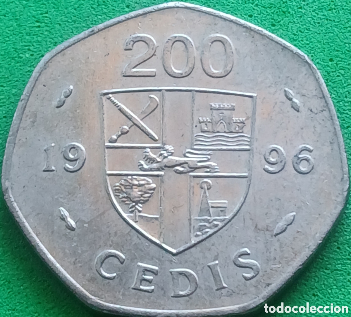 Monedas antiguas de &Aacute;frica: Ghana 200 cedis 1996 km#35