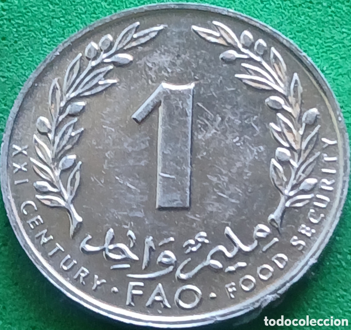 Monedas antiguas de &Aacute;frica: T&uacute;nez 1 millim 2000 km#349 FAO