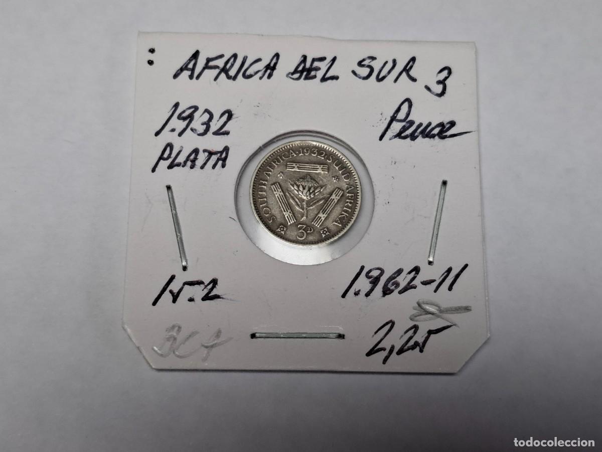 Monedas antiguas de &Aacute;frica: 3 PENCES de PLATA de 1932 KM 15.2 AFRICA DEL SUR en BC+