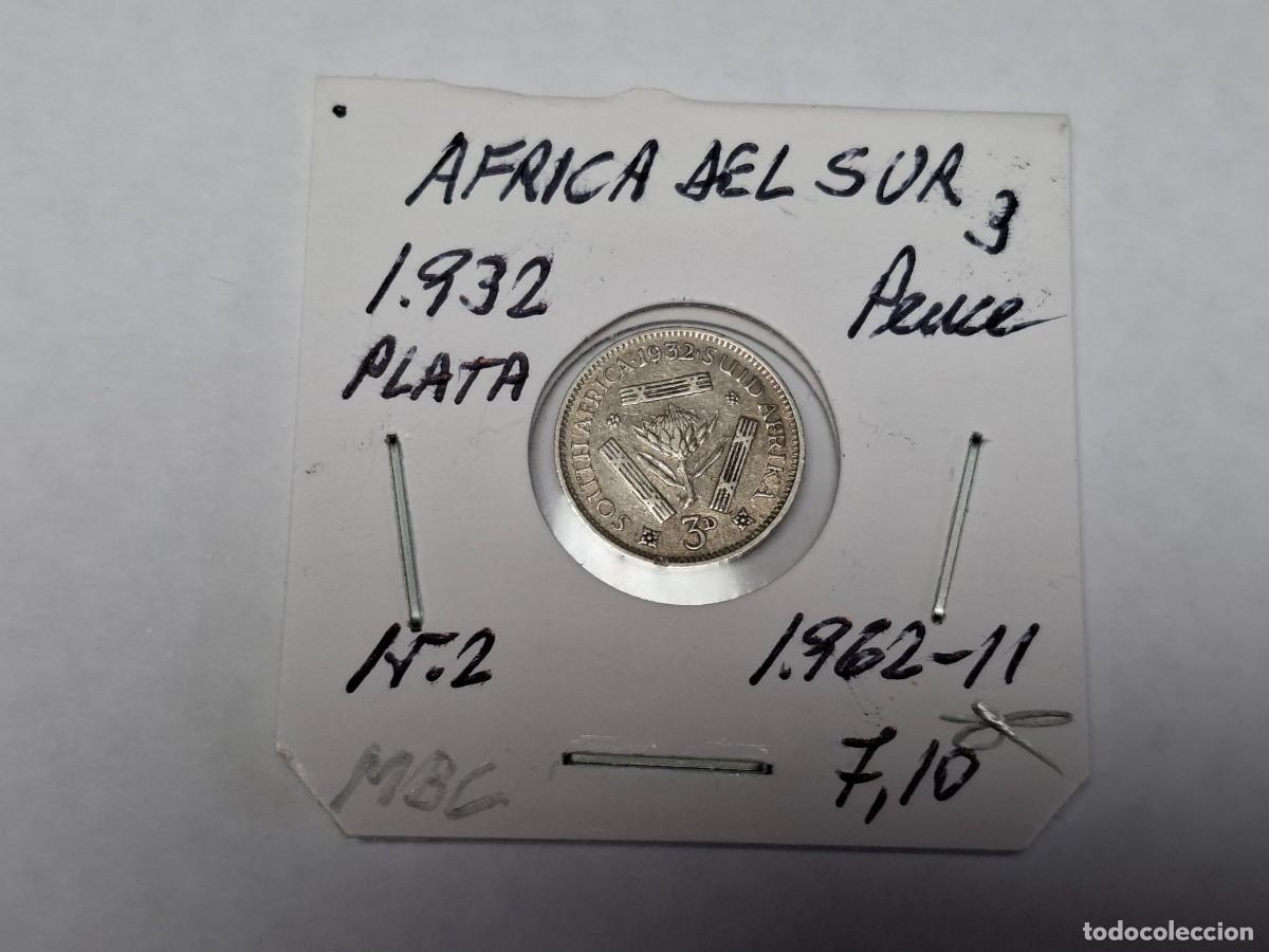 Monedas antiguas de &Aacute;frica: 3 PENCES de PLATA de 1932 KM 15.2 AFRICA DEL SUR en MBC