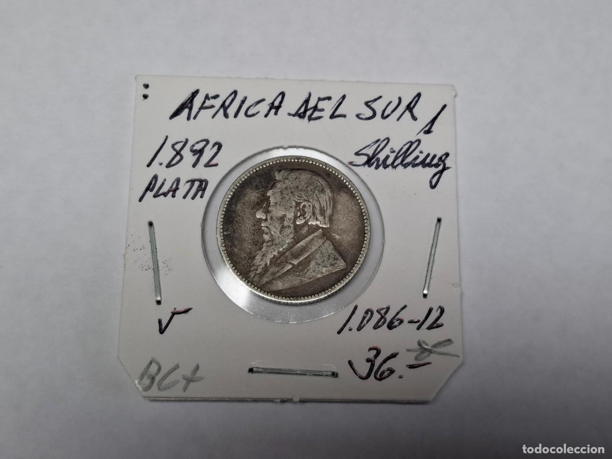 Monedas antiguas de &Aacute;frica: 1 SHILLING de PLATA de 1892 KM 5 AFRICA DEL SUR en BC+