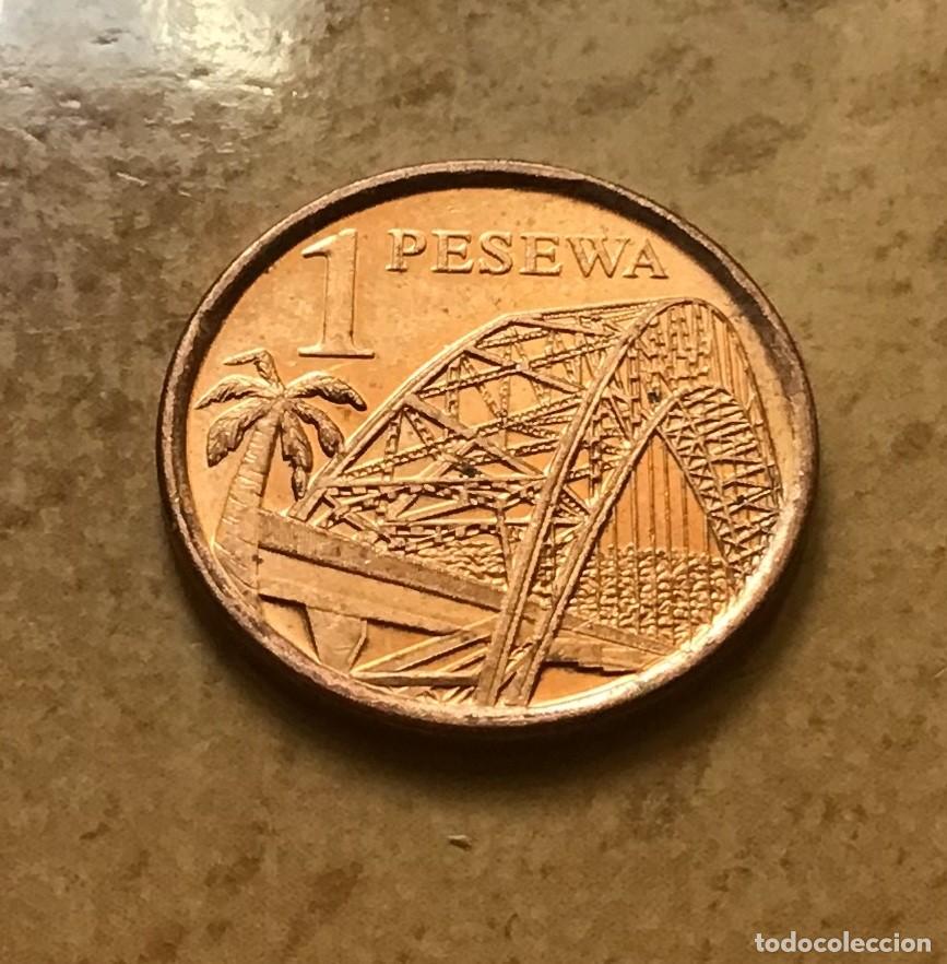 Monedas antiguas de &Aacute;frica: 1 pesewa de Ghana. A&ntilde;o 2007