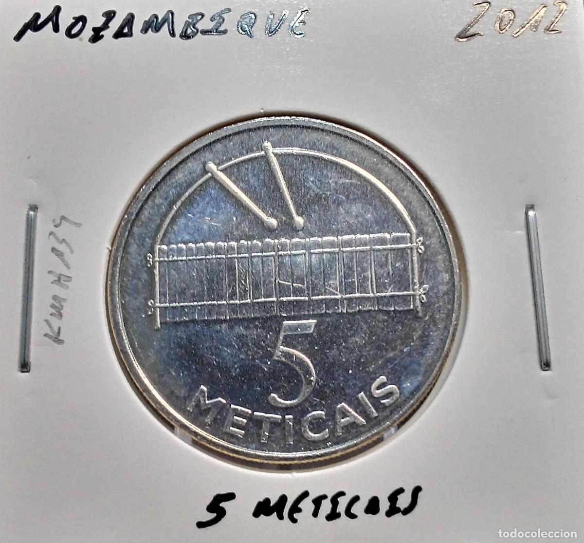 Monedas antiguas de &Aacute;frica: MOZAMBIQUE 5 METICAIS 2012 KM#139 SC UNC.