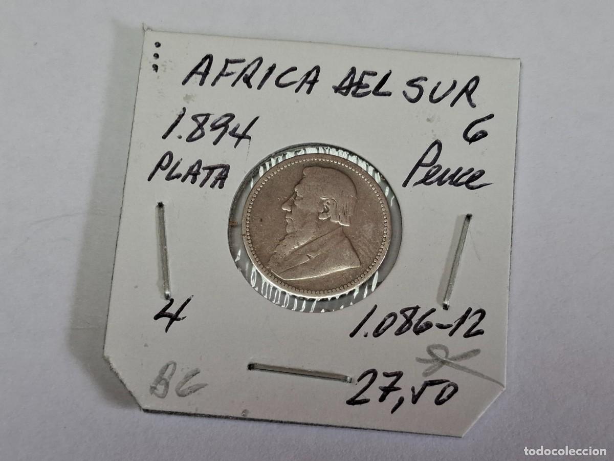 Monedas antiguas de &Aacute;frica: 6 PENCES de PLATA de 1894 KM 4 AFRICA DEL SUR en BC