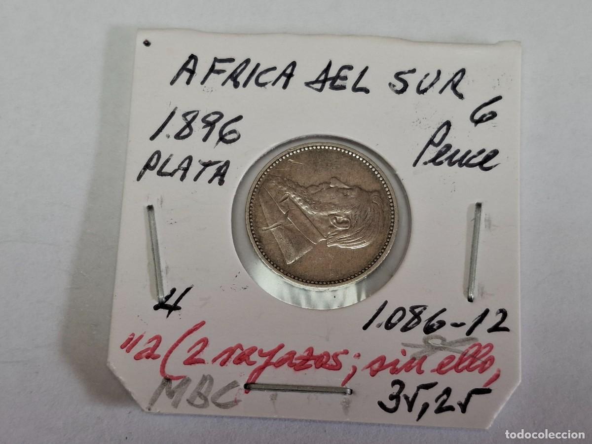 Monedas antiguas de &Aacute;frica: 6 PENCES de PLATA de 1896 KM 4 AFRICA DEL SUR en MBC