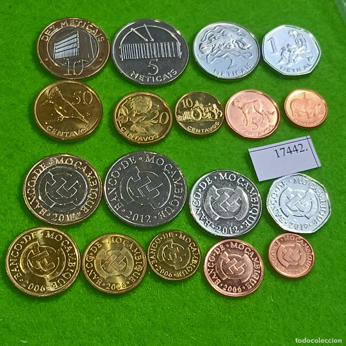 Monedas antiguas de &Aacute;frica: Mozambique LOTE DE 9 MONEDAS , 1, 5, 10, 20, 50 centimos, 1, 2, 5 y 10 meticais, 17442 2