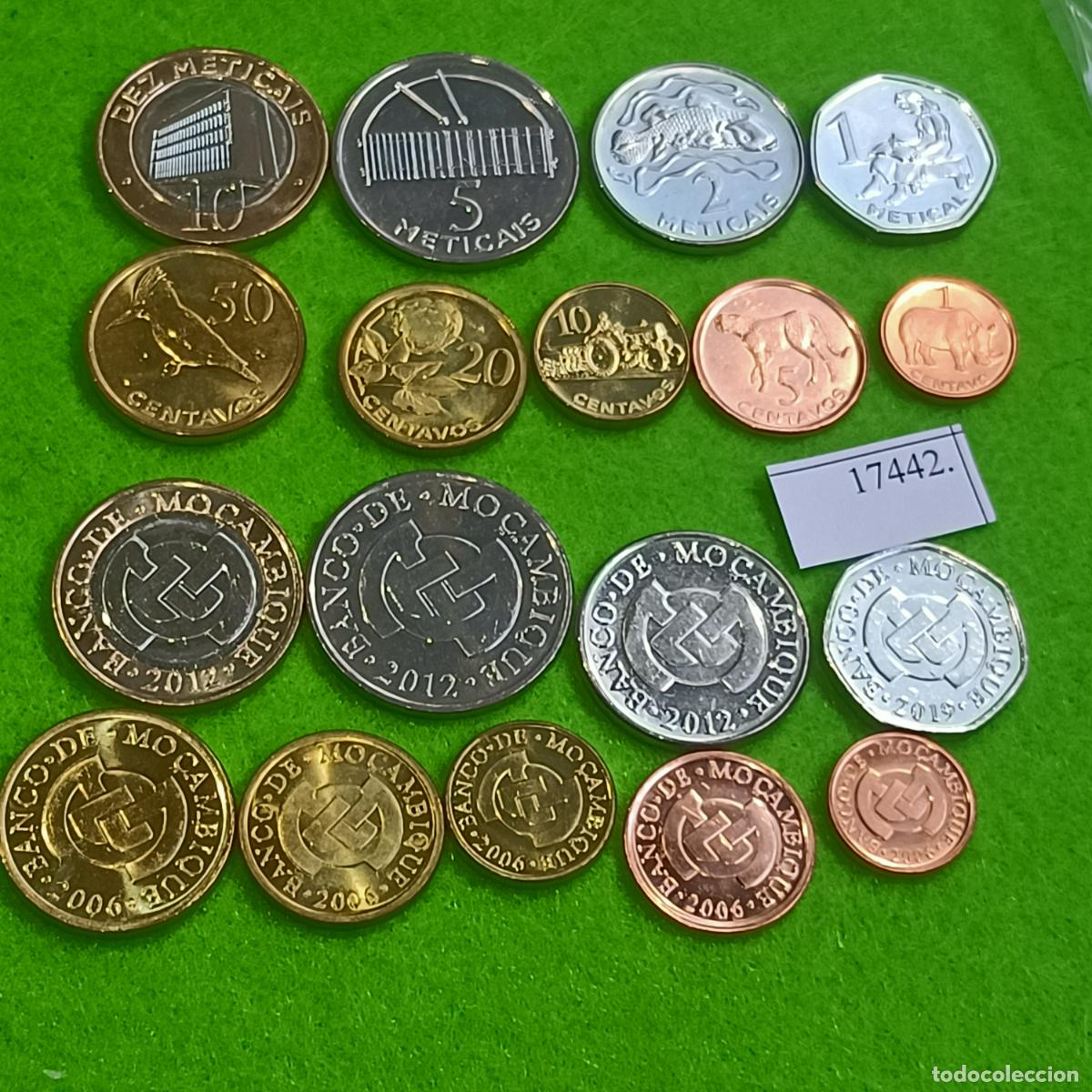Monedas antiguas de &Aacute;frica: Mozambique LOTE DE 9 MONEDAS , 1, 5, 10, 20, 50 centimos, 1, 2, 5 y 10 meticais, 17442