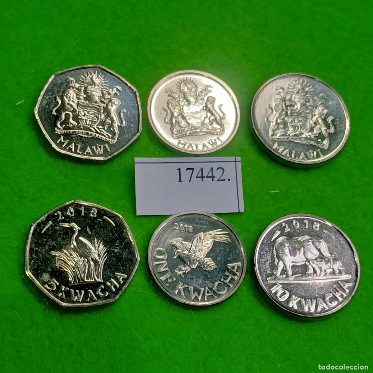 Monedas antiguas de &Aacute;frica: Malawi LOTE DE 3 MONEDAS , 1, 5, 10 kwacha, 2018, 17442 3