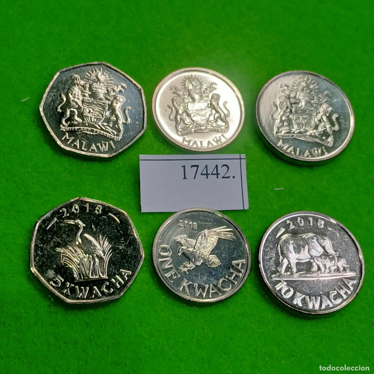 Monedas antiguas de &Aacute;frica: Malawi LOTE DE 3 MONEDAS , 1, 5, 10 kwacha, 2018, 17442 2