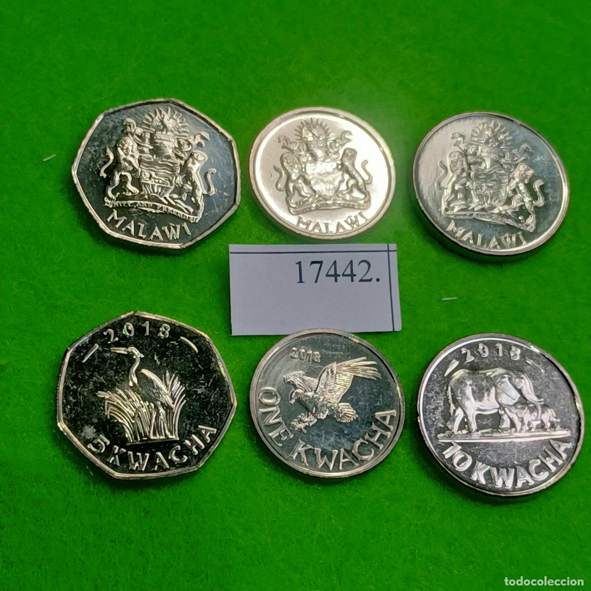 Monedas antiguas de &Aacute;frica: Malawi LOTE DE 3 MONEDAS , 1, 5, 10 kwacha, 2018, 17442