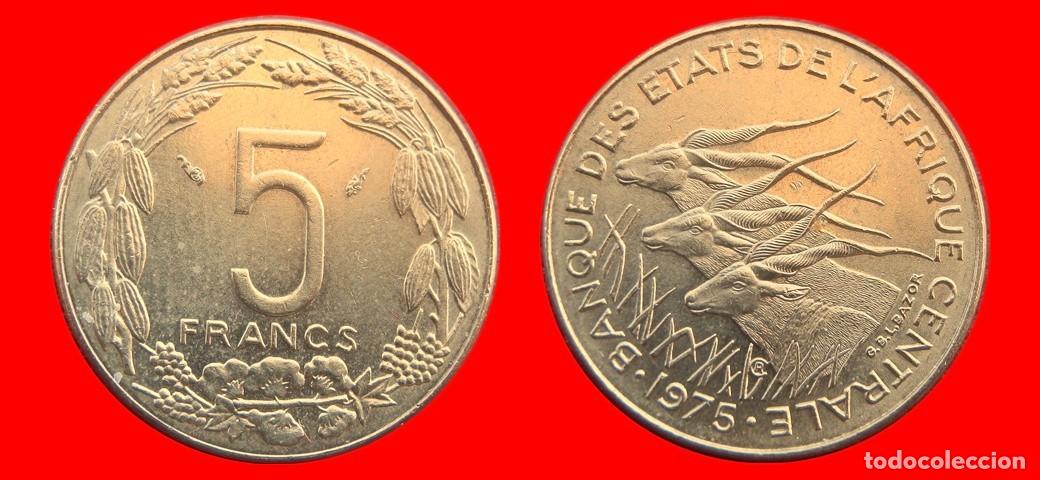 Monedas antiguas de &Aacute;frica: 5 FRANCOS 1975 ESTADOS AFRICA CENTRAL-144671