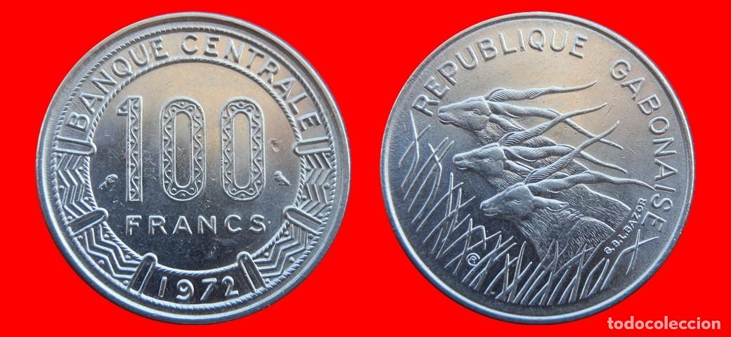 Monedas antiguas de &Aacute;frica: 100 FRANCOS 1972 GABON-144673