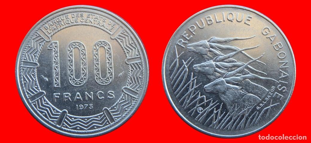Monedas antiguas de &Aacute;frica: 100 FRANCOS 1975 GABON-144674
