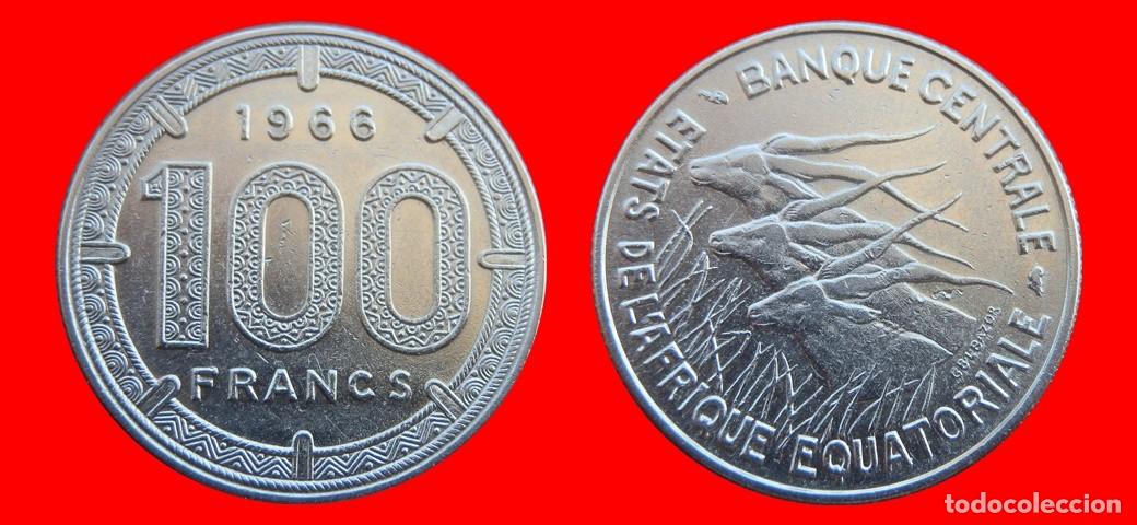 Monedas antiguas de &Aacute;frica: 100 FRANCOS 1966 ESTADOS DE AFRICA ECUATORIAL-144675