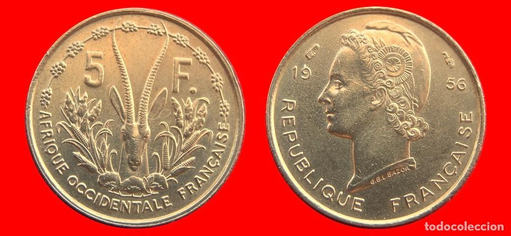 Monedas antiguas de &Aacute;frica: 5 FRANCOS 1956 AFRICA OCCIDENTAL FRANCESA-144679