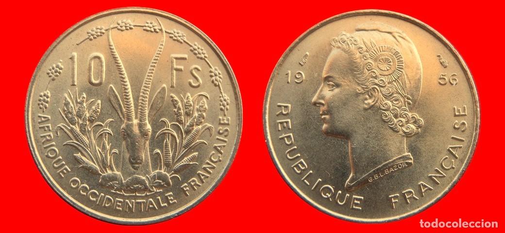 Monedas antiguas de &Aacute;frica: 10 FRANCOS 1956 AFRICA OCCIDENTAL FRANCESA-144680