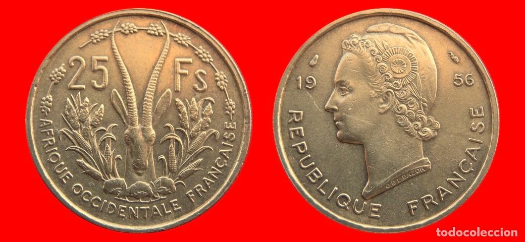 Monedas antiguas de &Aacute;frica: 25 FRANCOS 1956 AFRICA OCCIDENTAL FRANCESA-144681