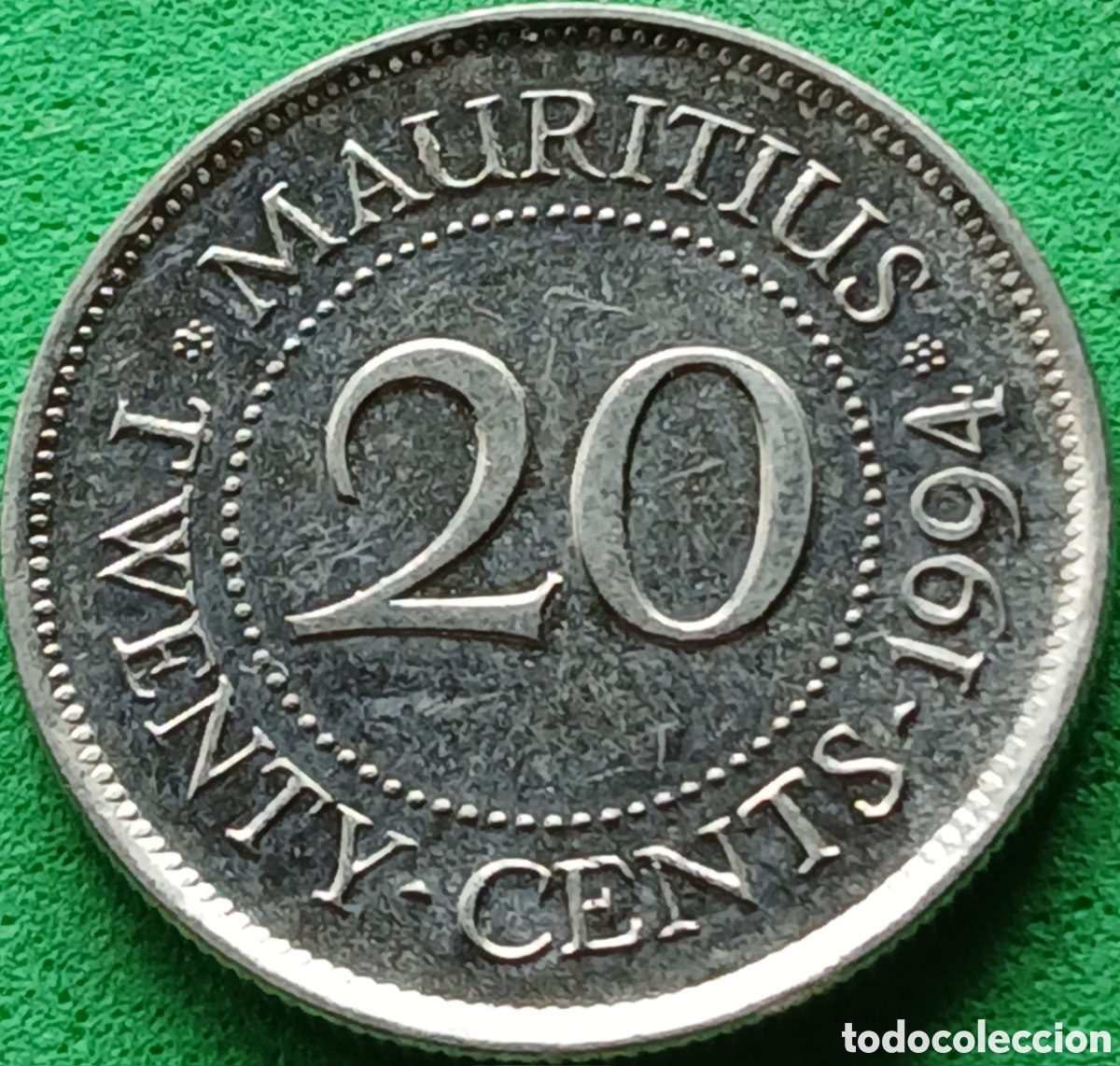 Monedas antiguas de &Aacute;frica: Mauricio 20 cents 1994 km#53