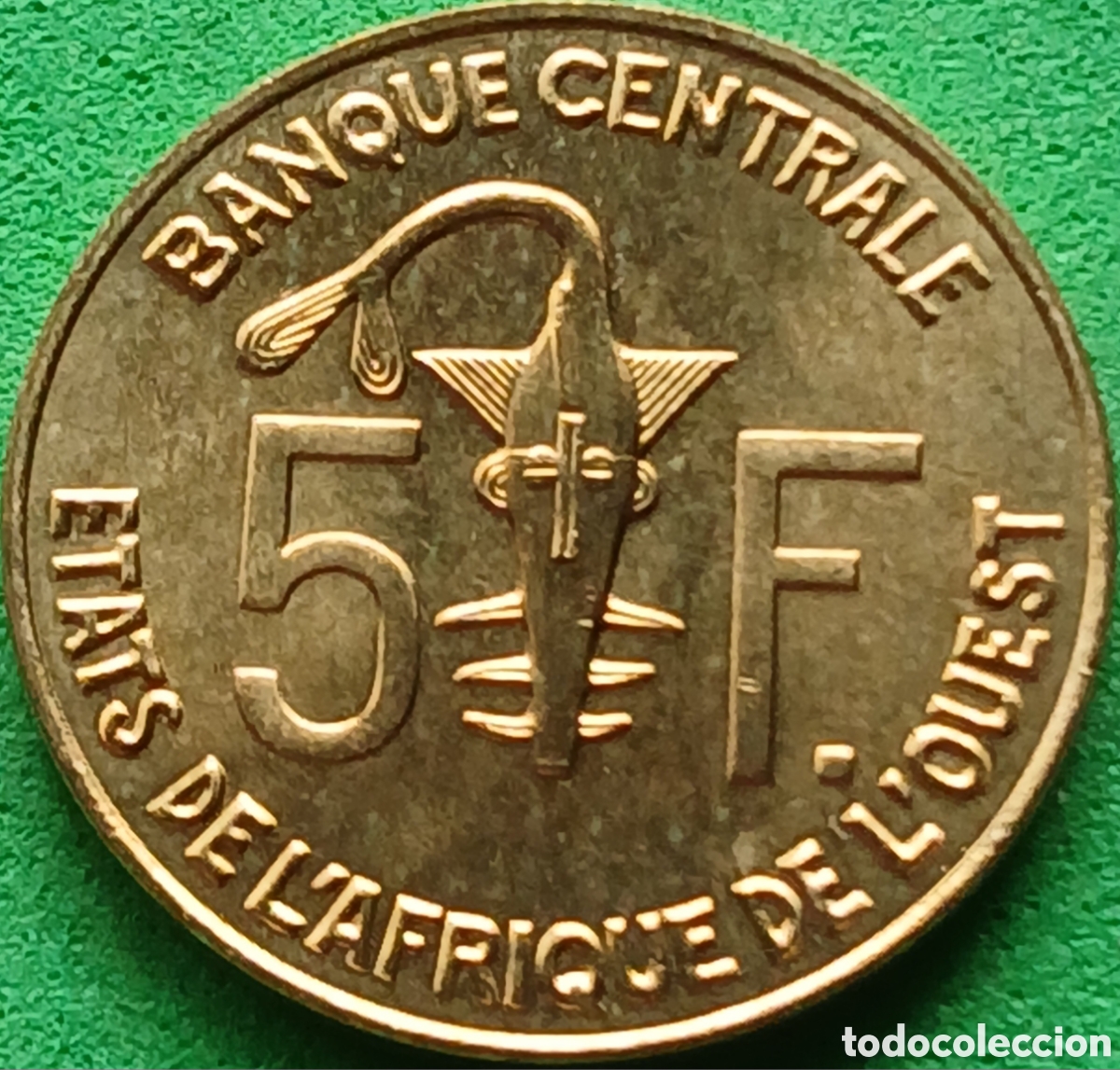 Monedas antiguas de &Aacute;frica: &Aacute;frica Occidental (BCEAO) 5 francos 2004 km#2a poco com&uacute;n
