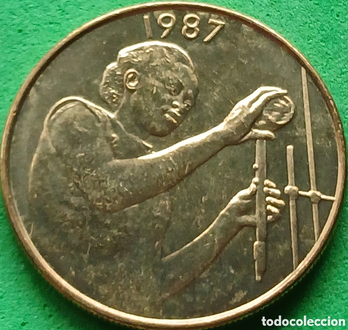 Monedas antiguas de &Aacute;frica: &Aacute;frica Occidental (BCEAO) 25 francos 1987 km#9 poco com&uacute;n