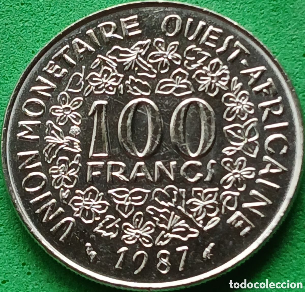 Monedas antiguas de &Aacute;frica: &Aacute;frica Occidental (BCEAO) 100 francos 1987 km#4