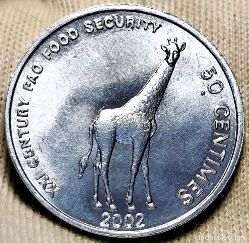 Monedas antiguas de &Aacute;frica: Congo &ndash; 50 C&eacute;ntimos, 2002 &ndash; Sin Circular (SC) Lote 2055