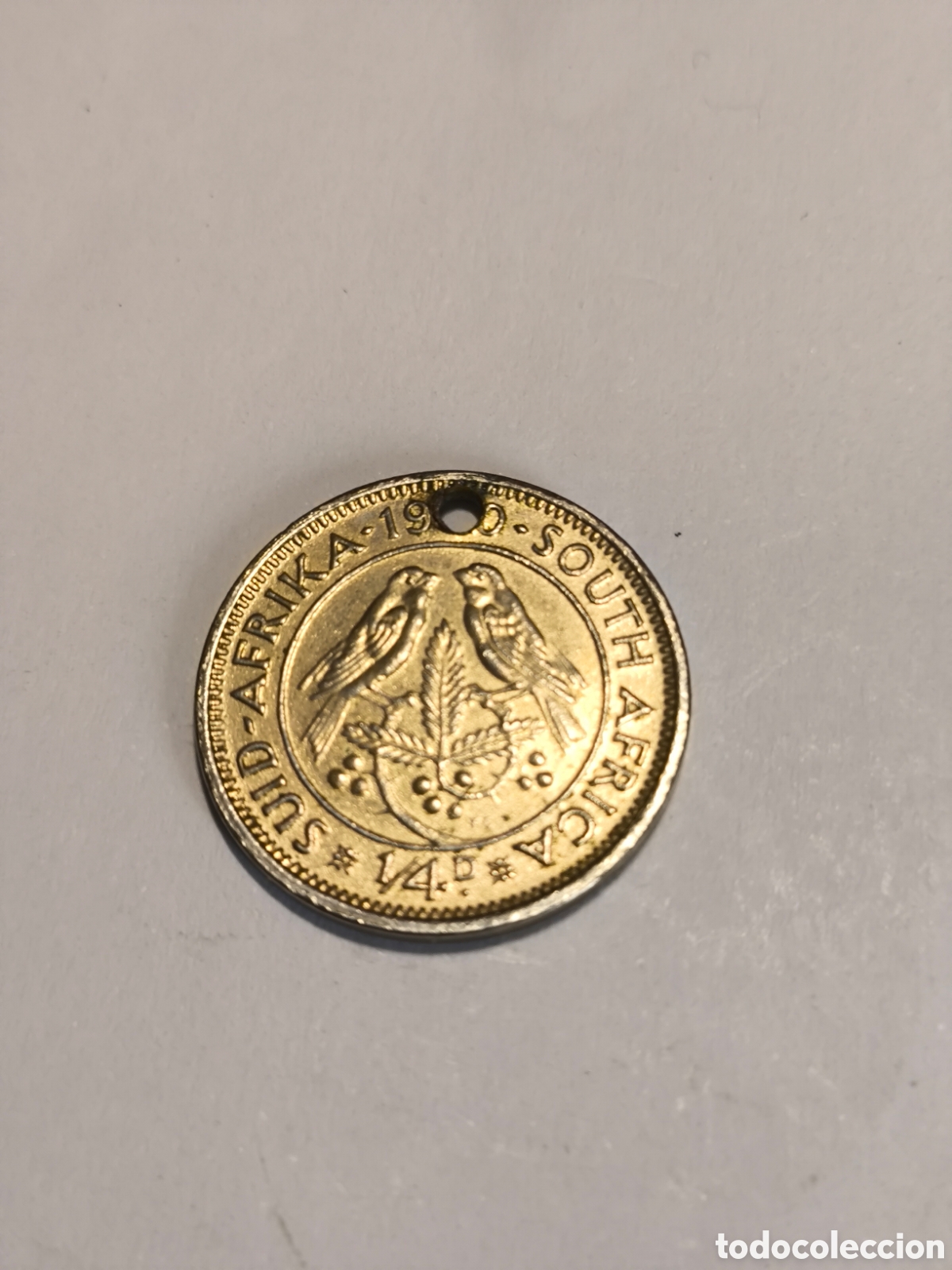 Monedas antiguas de &Aacute;frica: 1/4 Penny Sud&aacute;frica 1960